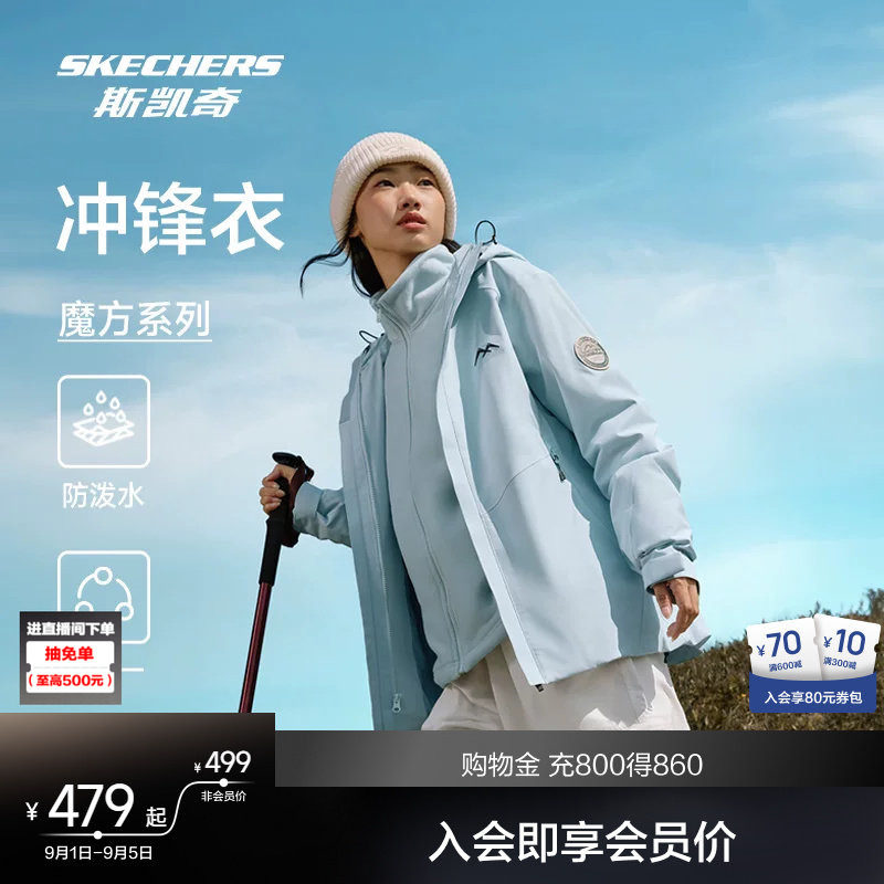 斯凯奇魔方三合一冲锋衣图片