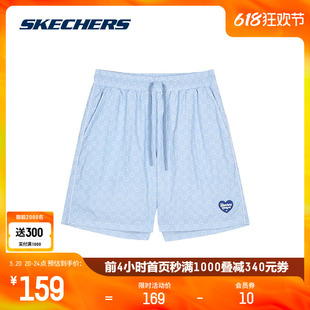 Skechers斯凯奇爱心系列防晒速干短裤 女跑步健身裤 赵露思同款