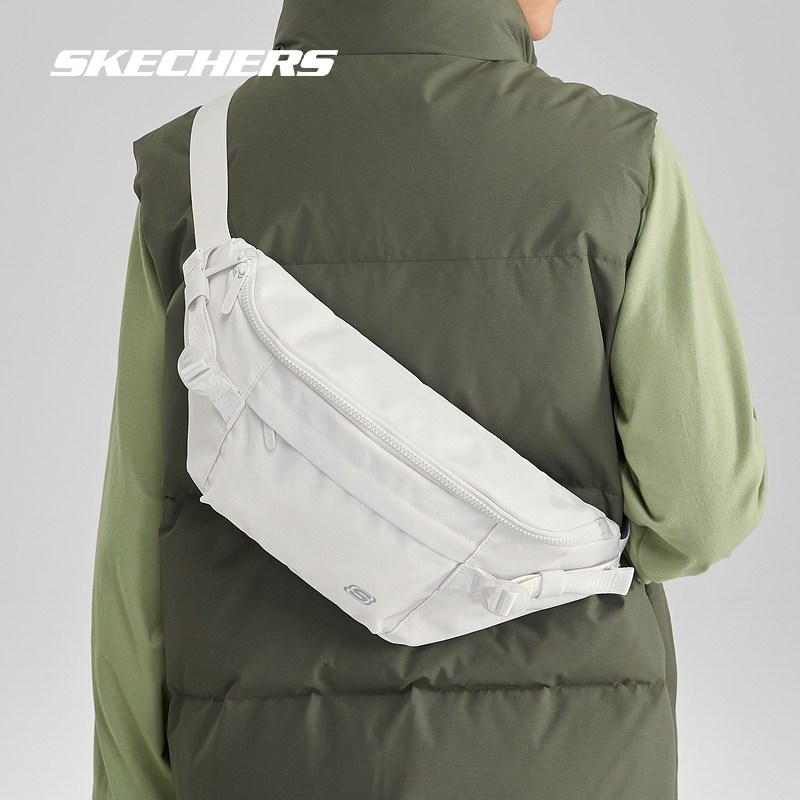 Skechers斯凯奇跑步运动腰包手机包男女同款百搭通勤上学大容