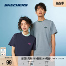 清爽速干印花上衣 T恤美式 2024年男女同款 Skechers斯凯奇情侣短袖