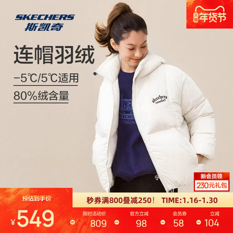 斯凯奇羽绒服女冬季新款女装白鸭绒短款防寒保暖加厚面包服,运动服/休闲服装,运动羽绒服,淘宝优惠券,粉丝福利购,淘宝优惠卷