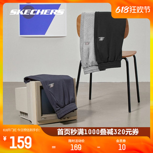 Skechers斯凯奇健身运动长裤女2024春季加绒休闲束脚裤修身显瘦男