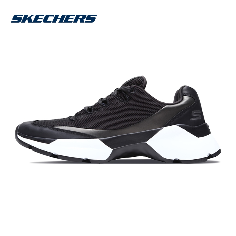 Skechers斯凯奇女鞋新款厚底复古鞋 透气网布时尚运动鞋 15492