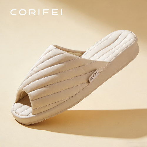 CORIFEI盆底拖鞋女士居家防滑舒适室内凉拖鞋春秋季厚底简约轻奢