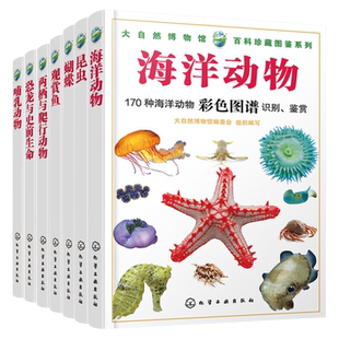【全7册】大自然博物馆 百科珍藏图鉴系列 海洋动物+恐龙与史前生命+观赏鱼+蝴蝶+昆虫+两栖与爬行动物+哺乳动物 青少年科普读物
