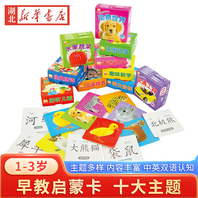 宝宝早教启蒙记忆卡0-3-4-6岁有图学汉字幼儿亲子互动识字记忆儿童识字认字启蒙卡动物卡片婴幼儿园识图益智玩具宝宝儿童水果数字