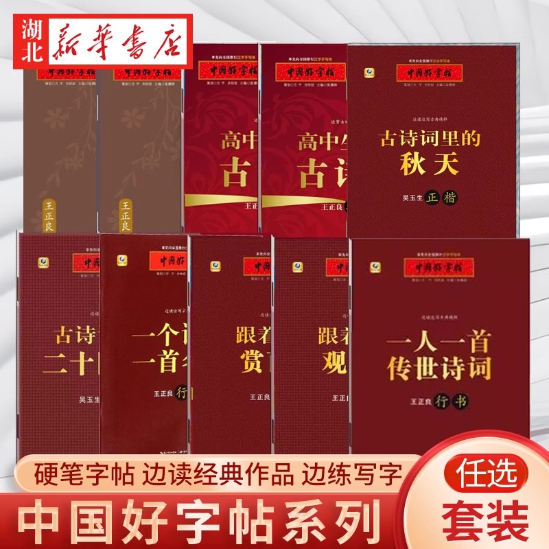 【随机混发中国好字帖系列书】 边读边写古典精粹 字帖盲盒(行楷)张鹏涛 小学生青少年成人铅笔钢笔行书字帖硬笔入门偏旁部首练习