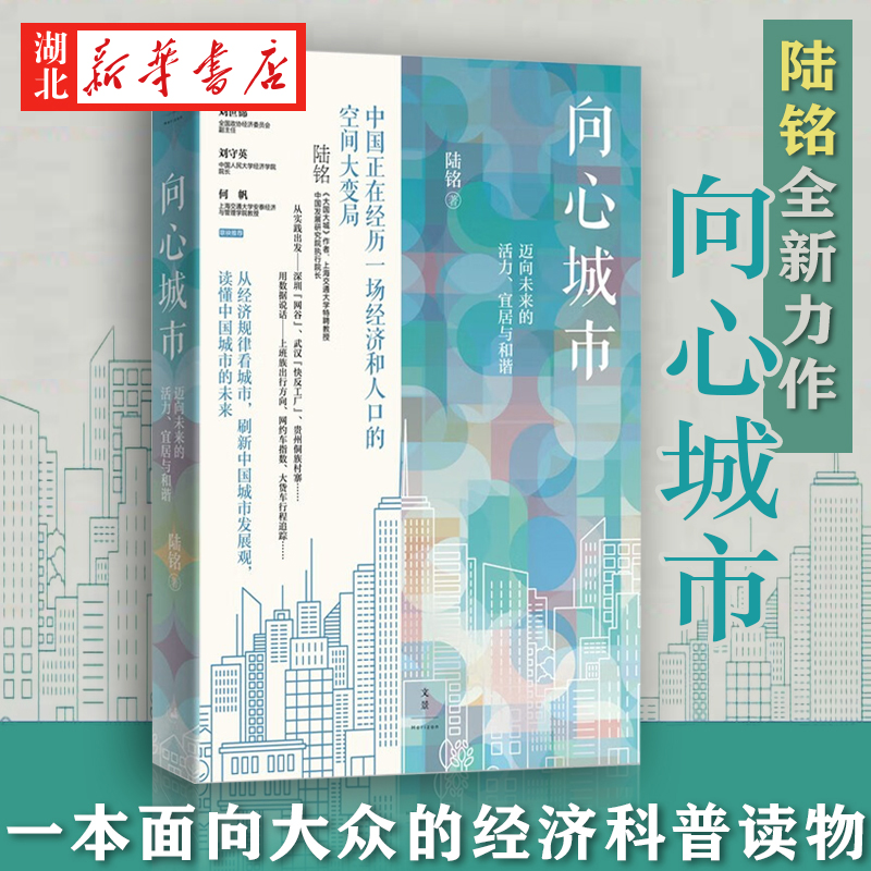 向心城市迈向未来的活力宜居与和谐大国大城姐妹篇陆铭作品中国城市建设研究世纪文景另著空间的力量中国经济书籍上海人民-封面