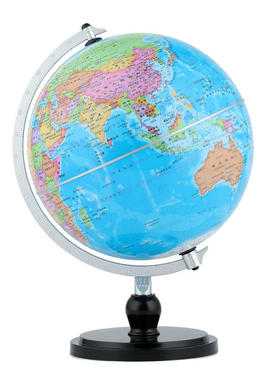 20cm中文政区地球仪(112022)(时尚银架)