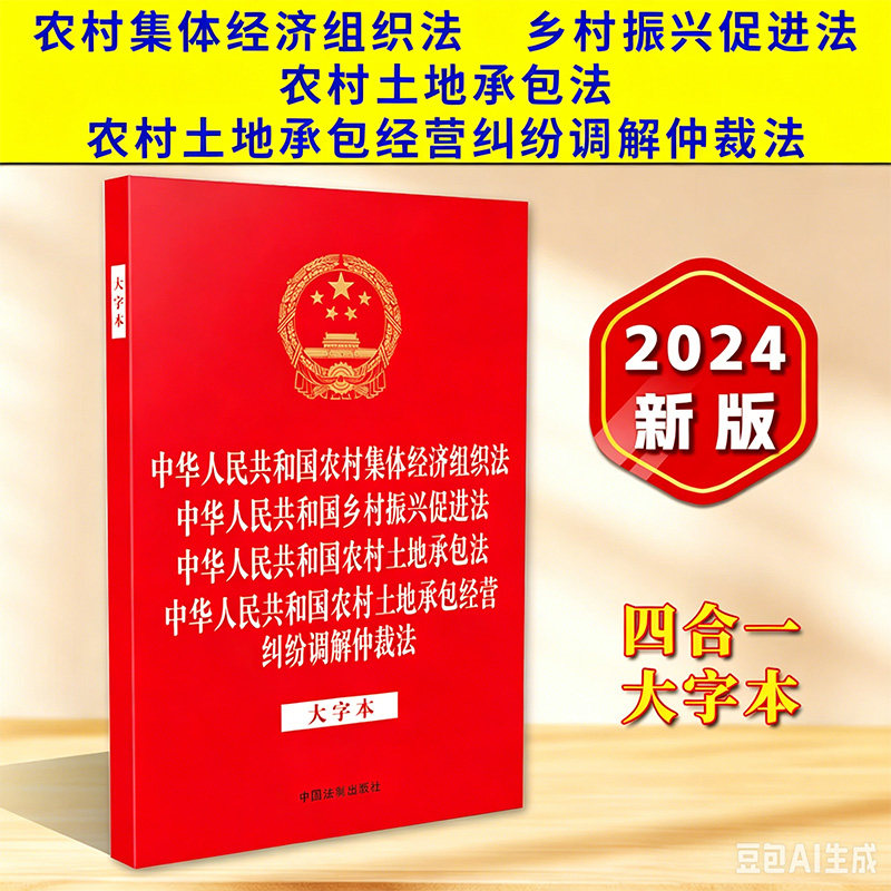 【四合一】2026适用 农村集体经济组织法 乡村振兴促进法 农村土地承包法 农村土地承包经营纠纷调解仲裁法 大字本 9787521646443