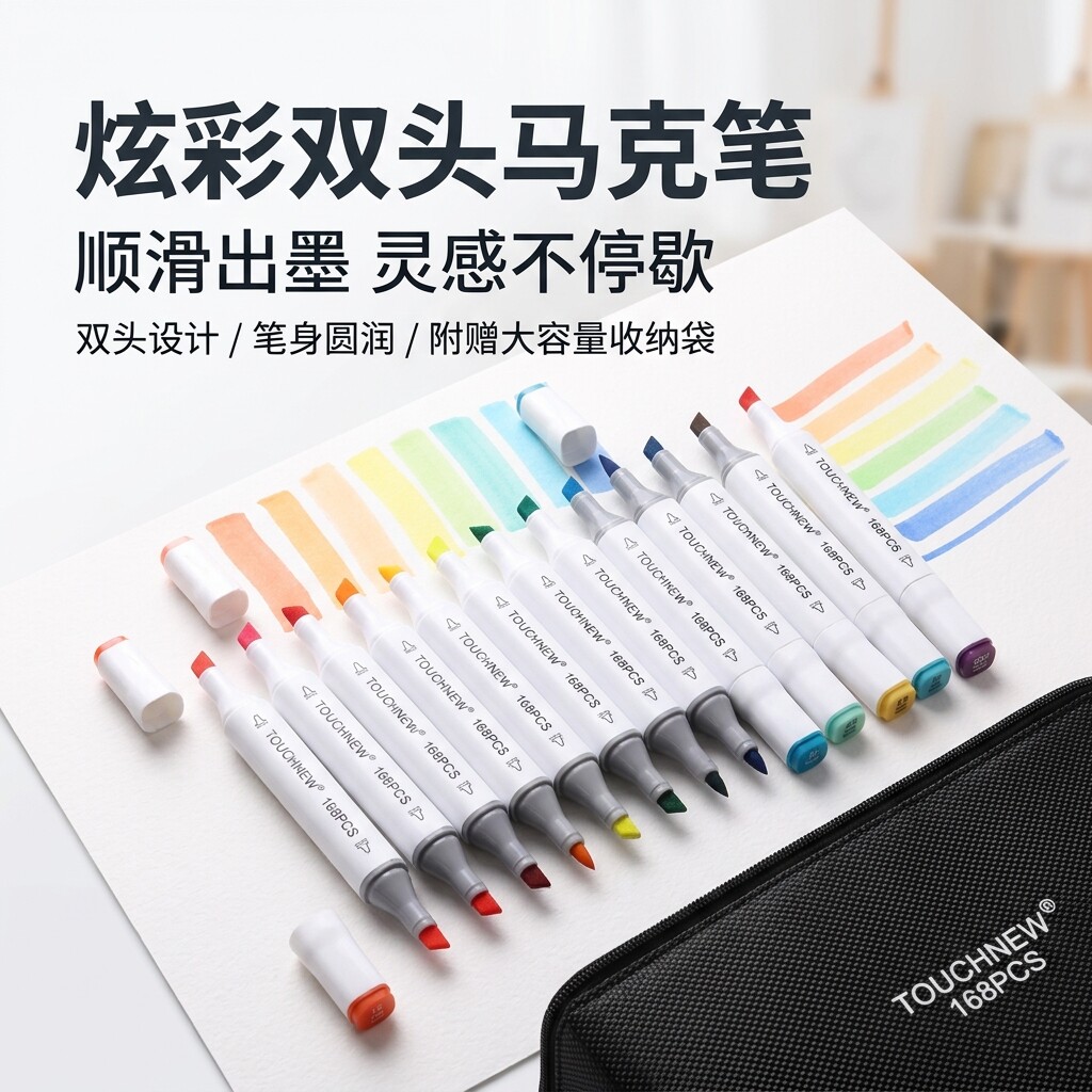TOUCHNEW凡迪油性软头马克笔24色图片