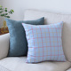 格子布艺抱枕家用沙发靠垫办公室床头靠枕汽车腰枕亚麻午睡枕简约