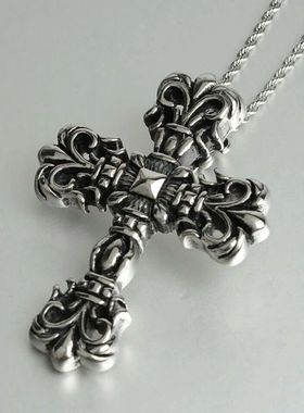 日韩风十字架钛钢吊坠权志龙同款