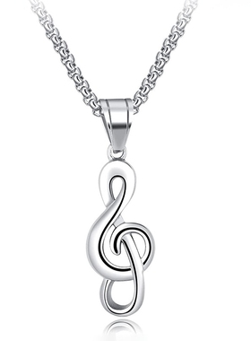 吊坠男士日韩配饰项链钛钢男合金