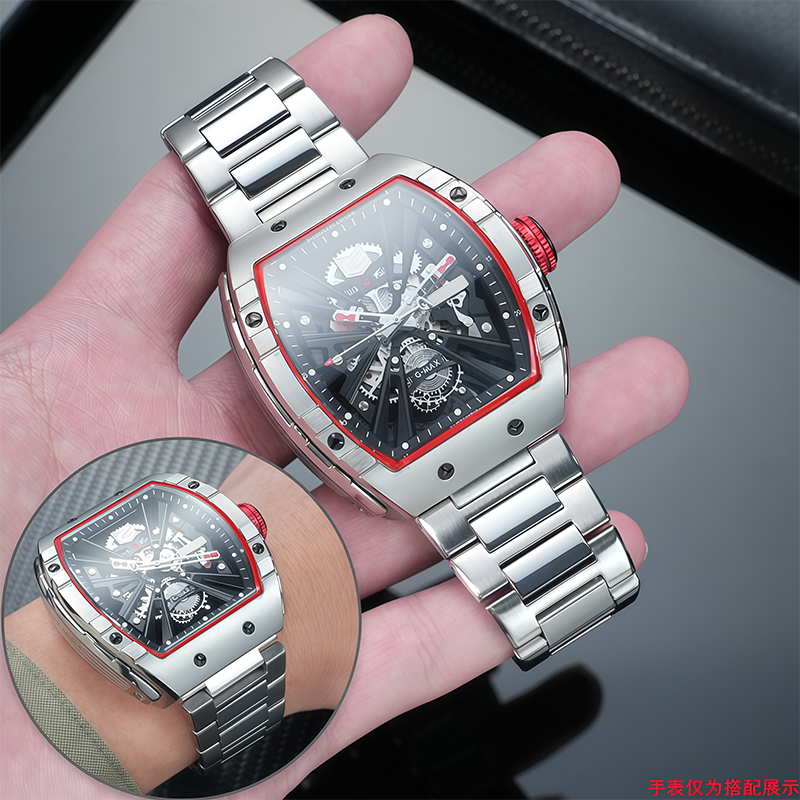 快拆钢带表链不锈钢手表带男适配Geya格雅航天长城G08253 G08251