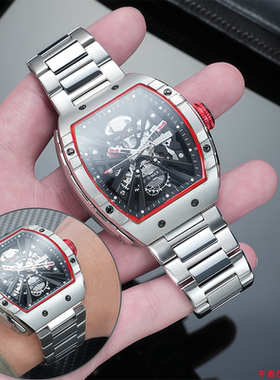 快拆钢带表链不锈钢手表带男适配Geya格雅航天长城G08253 G08251