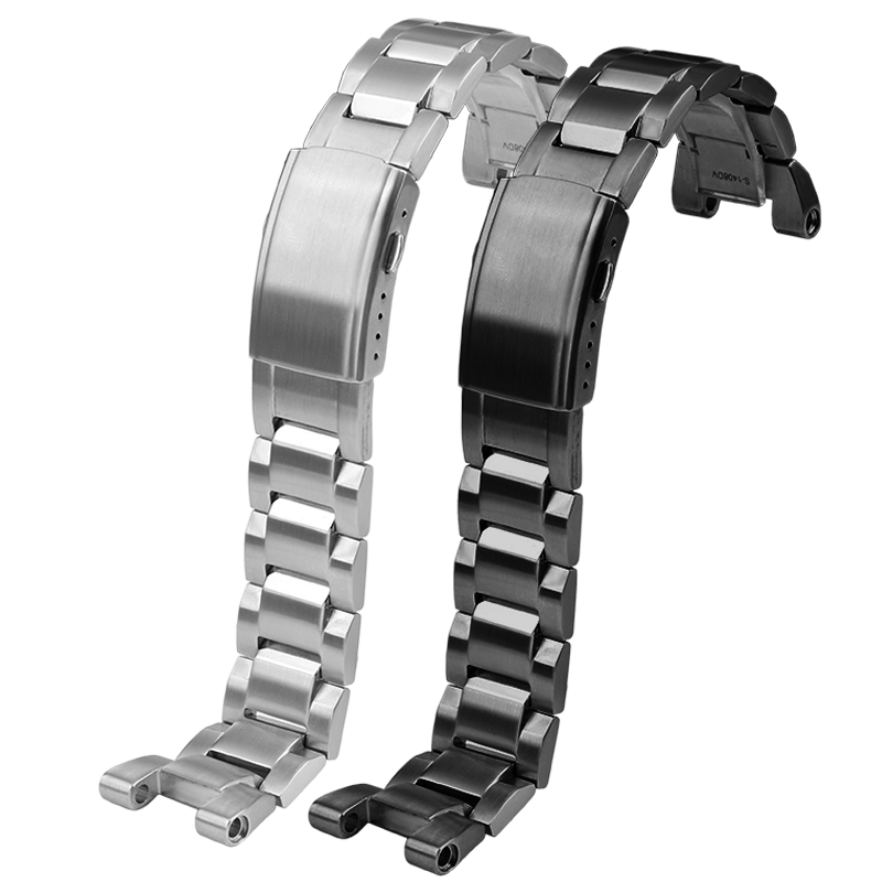 适配卡西欧钢铁之心手表GST-B100/410/W100/300/S110/210钢表链男