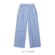 Mars 有一点蓝 韩版 From 流行竖条纹百搭慵懒风休闲阔腿男女长裤