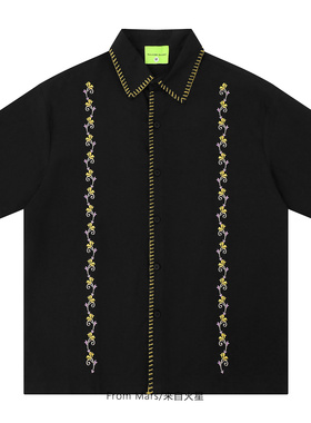 From Mars Fresh embroidered embroidered short-sleeved shirt