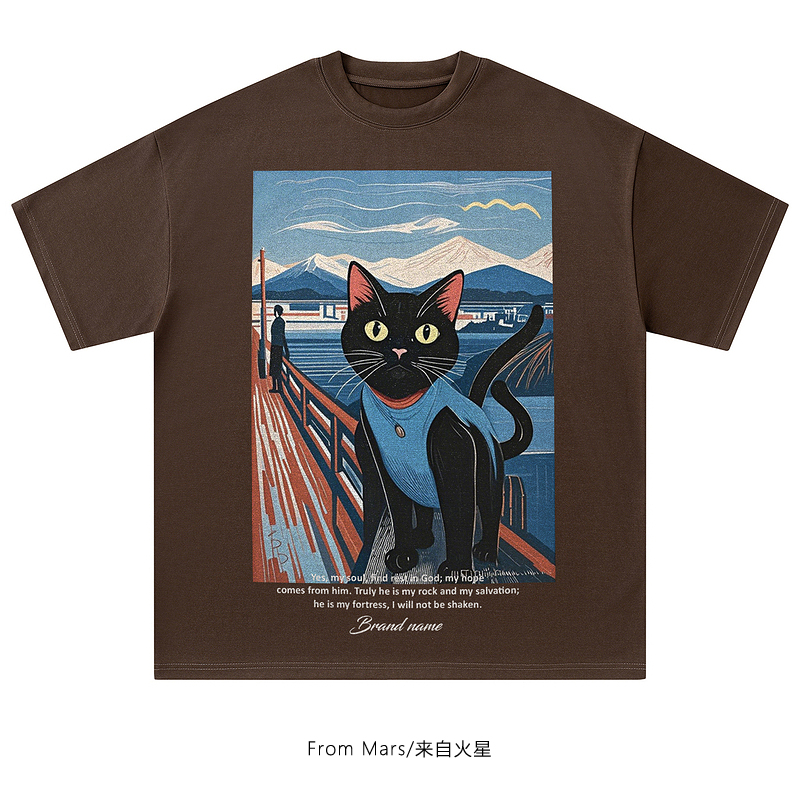 卡通印花休闲宽松情侣短袖体恤