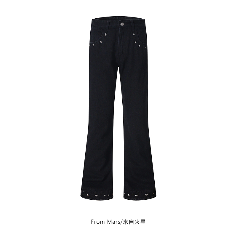 钉微喇cleanfit宽松休闲牛仔长裤