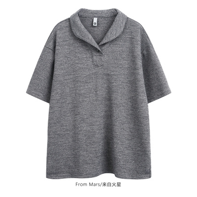 播放夏的宽松短袖T恤上衣潮牌