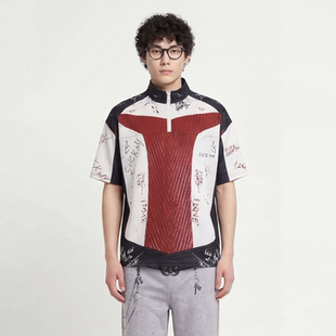 graffiti printed short From Old sleeved shirt Mars