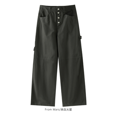 心意渐暖宽松直筒工装休闲裤