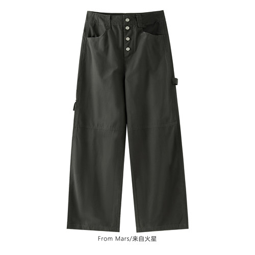 心意渐暖宽松直筒工装休闲裤