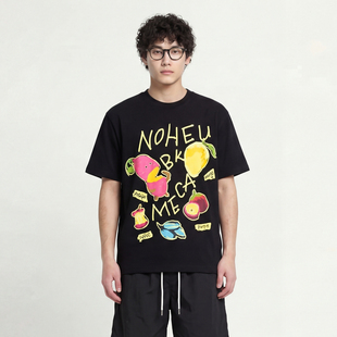 From Mars Fruity flavor round collar short-sleeved T-shirt