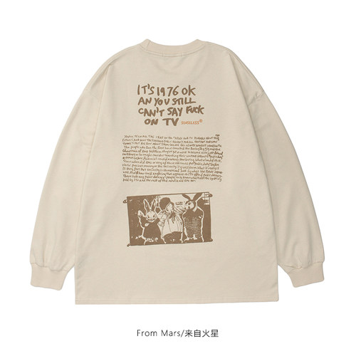 走进现实日系美式复古长袖卫衣