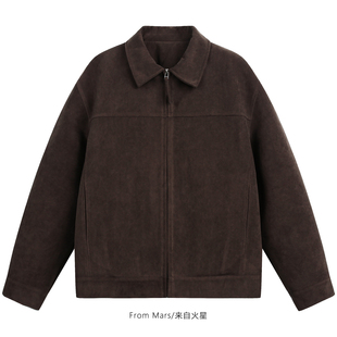 From Mars Loose collar versatile thick cotton jacket