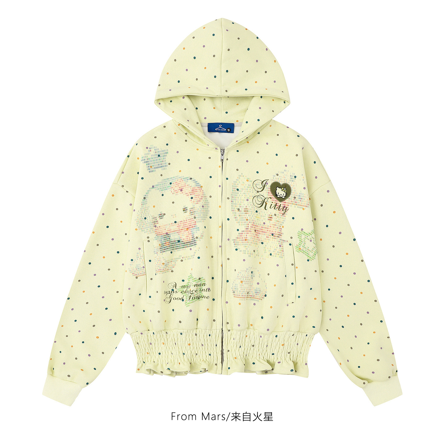 连帽宽松拉链卫衣女外套