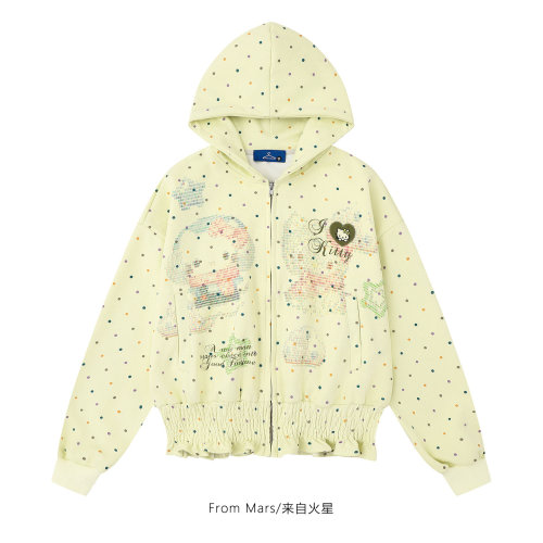 连帽宽松拉链卫衣女外套