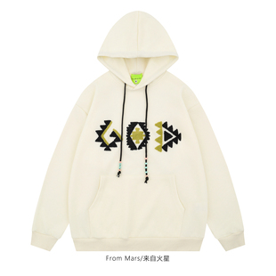 长袖 怀旧记忆 设计感潮宽松套头上衣休闲男女卫衣简约 Mars From