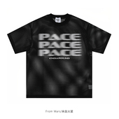 国潮字母涂鸦字母圆领短袖 模模糊糊 宽松休闲T恤百搭BF Mars From