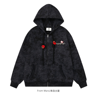 peace fruits hooded Mars hoodie loose Send velvet From and