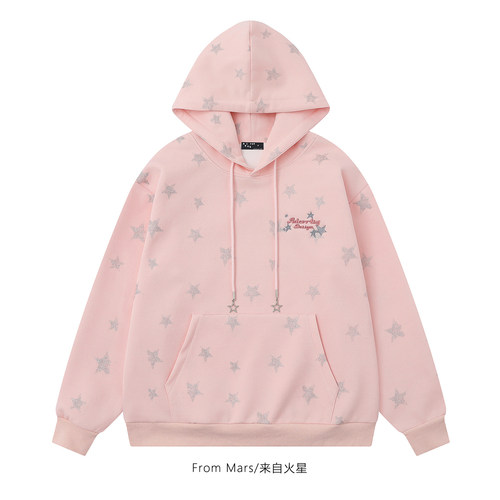节奏里循环休闲百搭女连帽卫衣