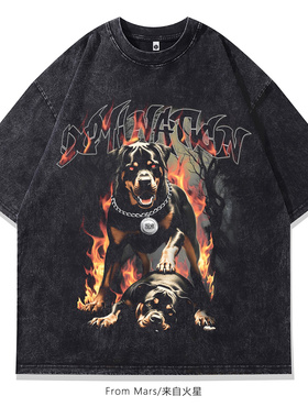 FromMars Overthrown again short-sleeved T-shirt casual trend