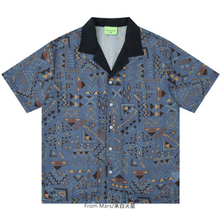 From Mars A messy and all-matching loose short-sleeved shirt