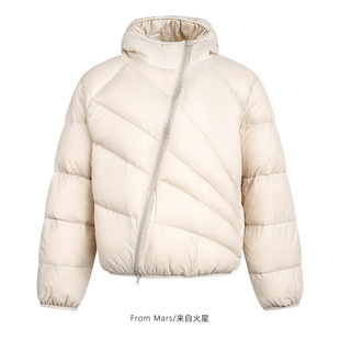 日系复古宽松小众斜拉链连帽90白鸭绒羽绒服 拥抱冬天 From Mars