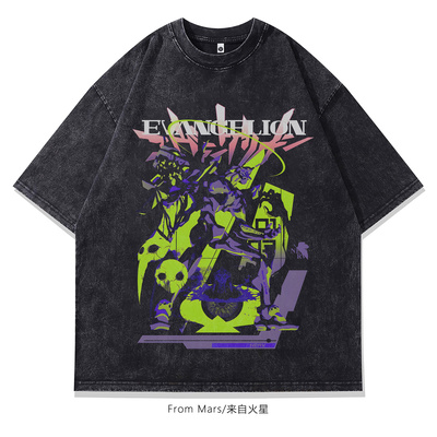 任何冷漠创意圆领印花短袖T恤BF