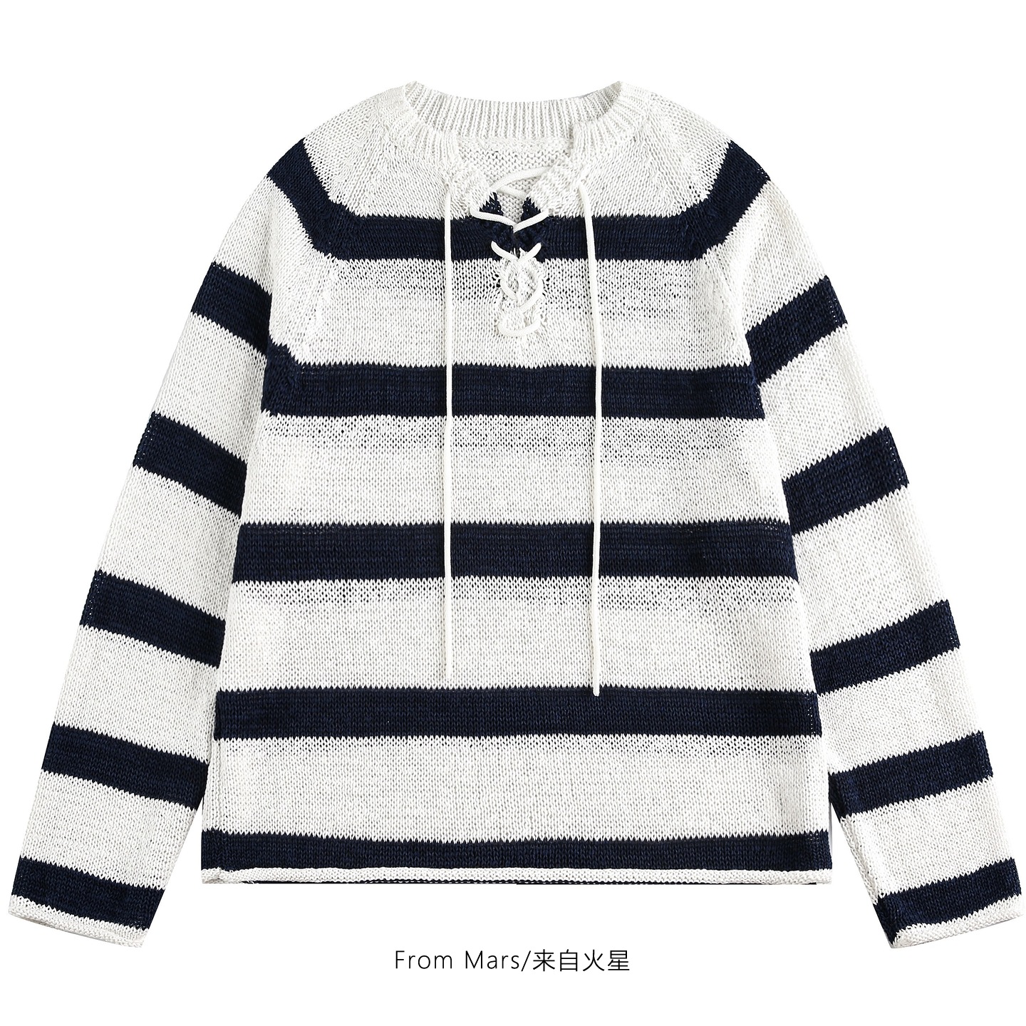 系带设计感宽松慵懒针织衫毛衣