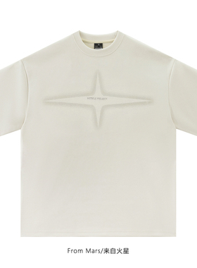 From Mars 瞬间清醒 潮牌时尚街头cleanfit百搭宽松圆领短袖T恤夏