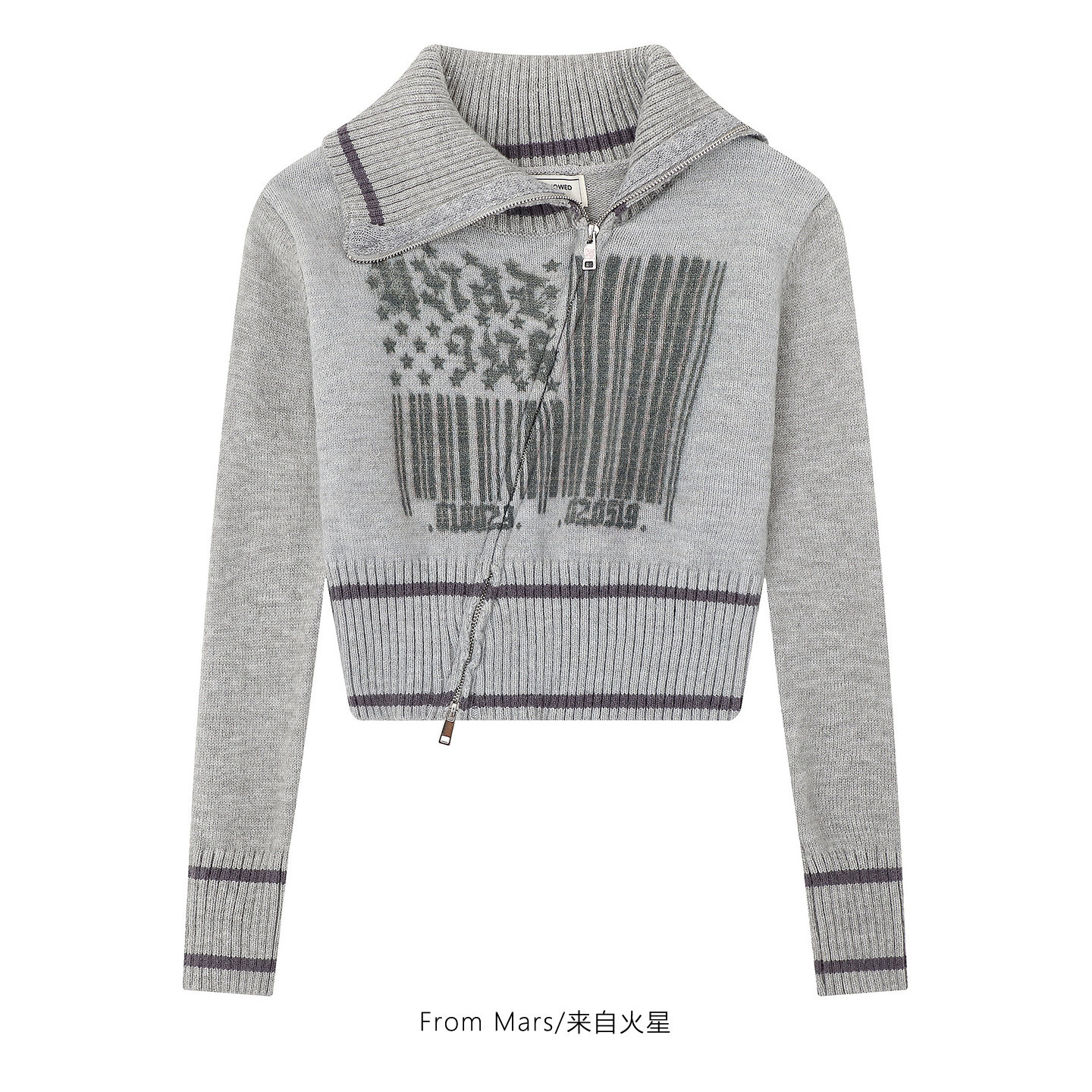 不用解释双拉链针织衫毛衣