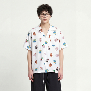 From Mars Exquisite one-day Cuban collar short-sleeved shirt