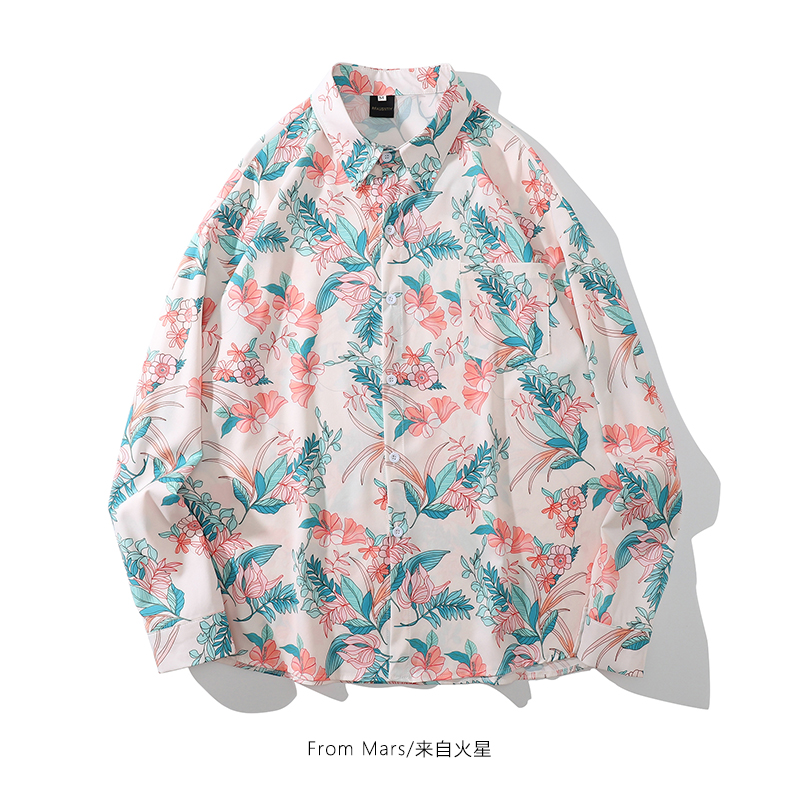 国潮牌慵懒风设计感长袖衬衫