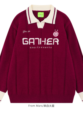 From Mars Energy-consuming knitted sweater loose sweater