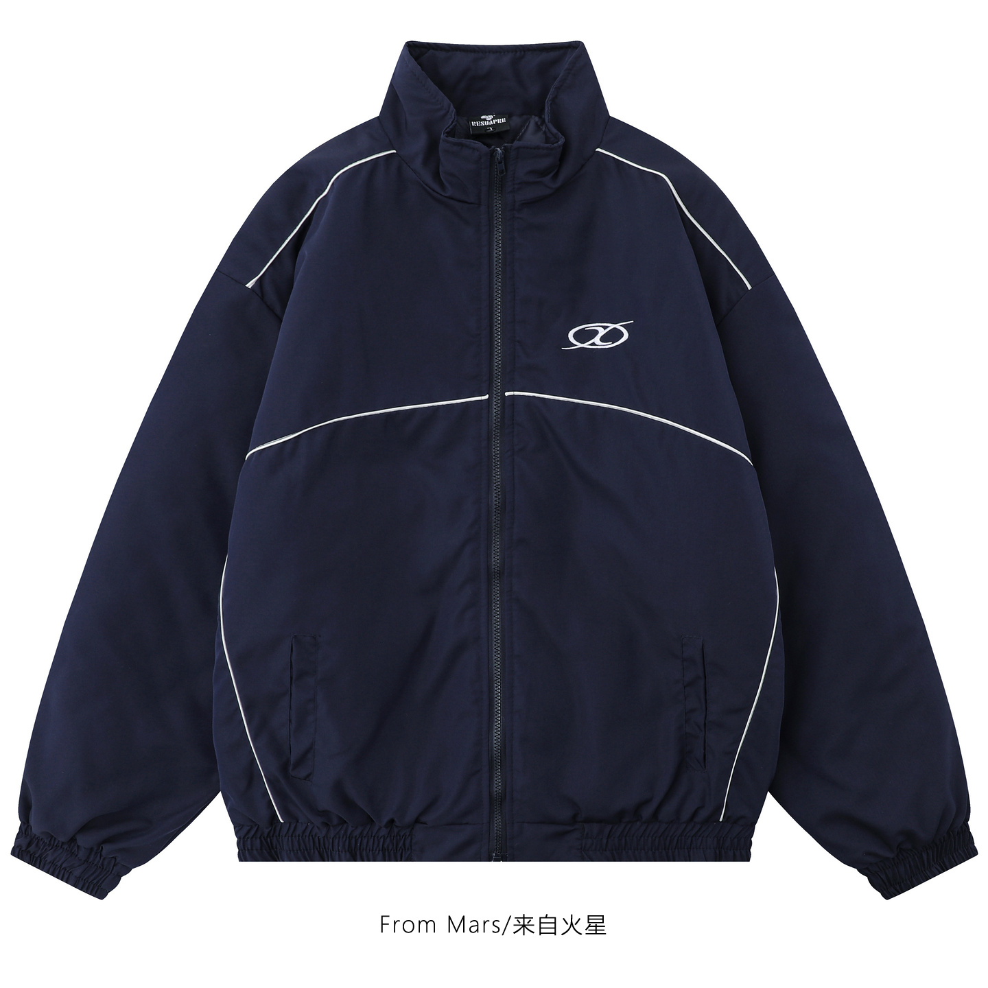 人潮涌动加厚夹棉宽松棉衣外套