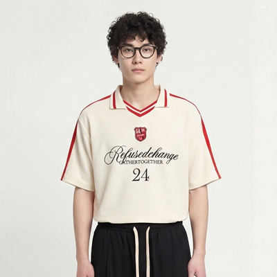 瞬间理解宽松短袖T恤拼接POLO衫